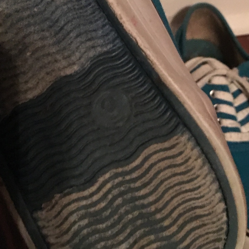 Teal Vans Style Sneakers - Picture 4 of 4